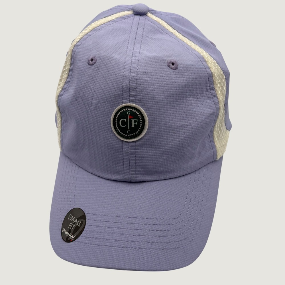 Imperial Golf Hat Cap Purple White C/F Logo Performance One Size Small Fit